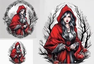 male version of little red riding hood tattoo idea