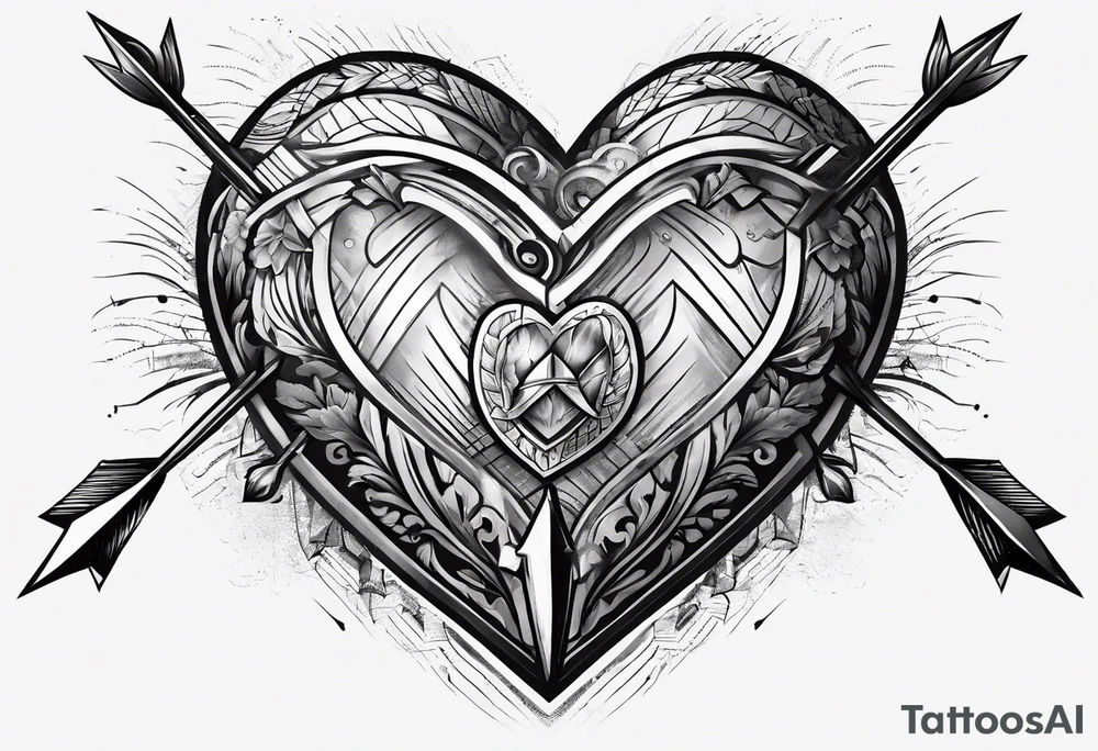 Heart with an arrow through it tattoo idea