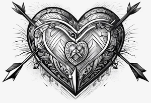 Heart with an arrow through it tattoo idea