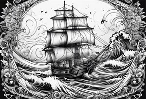water drop falling into ocean tattoo idea