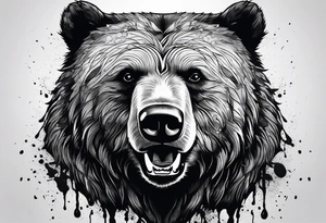 Craziest bear tattoo that you can come up with tattoo idea