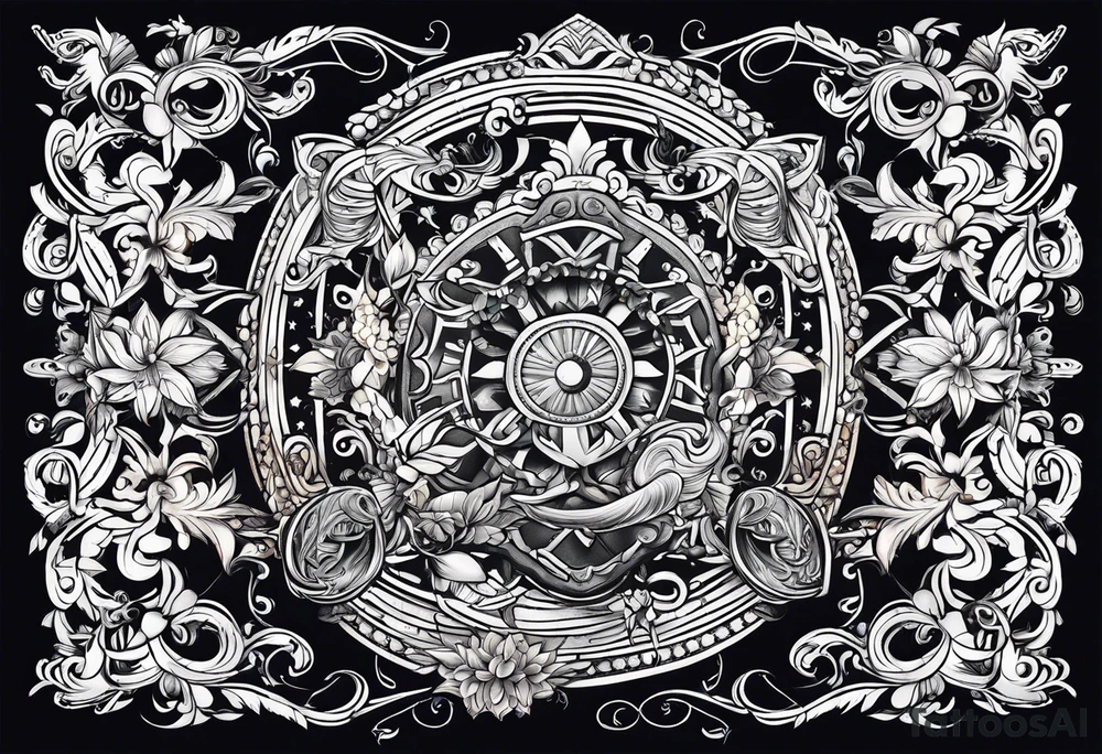 beautiful text box tattoo idea