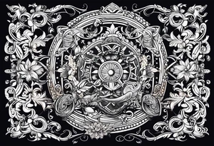 beautiful text box tattoo idea