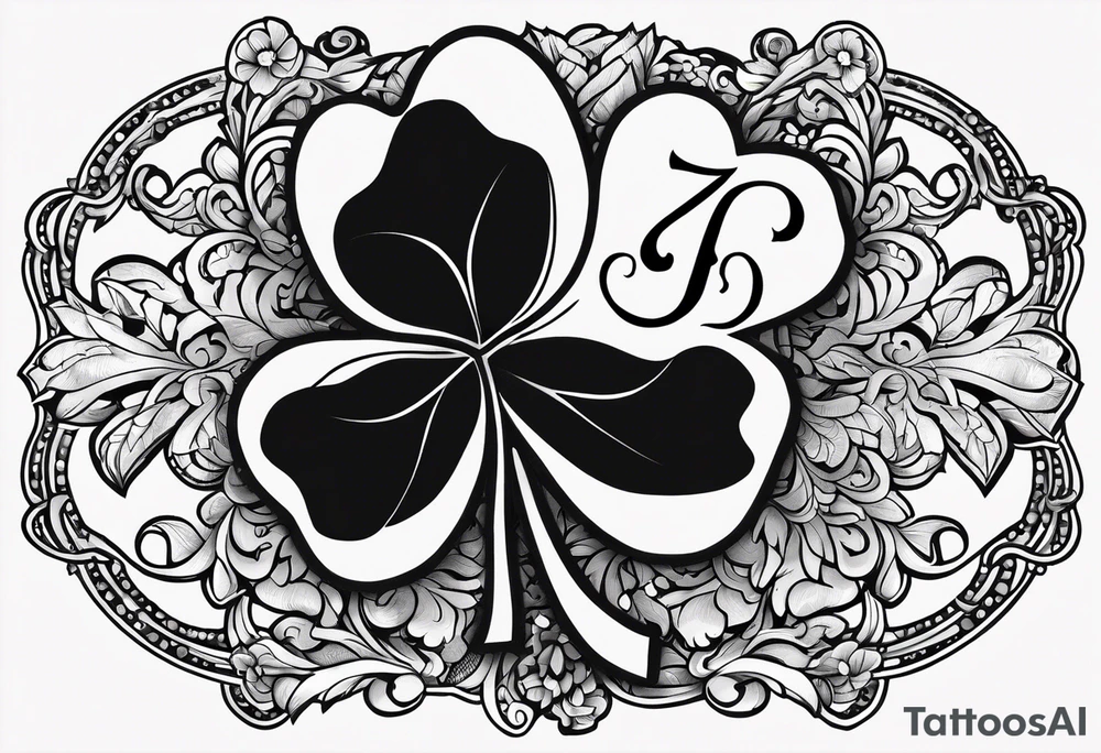 the word Honor Love Respect the numbers 3 1 7 and a four leaf clover tattoo idea
