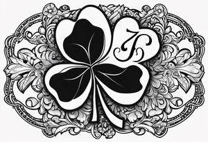 the word Honor Love Respect the numbers 3 1 7 and a four leaf clover tattoo idea