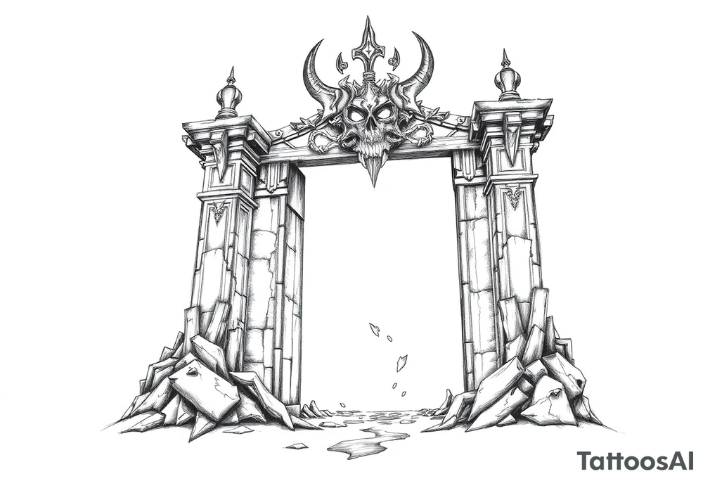 gates of hell tattoo idea