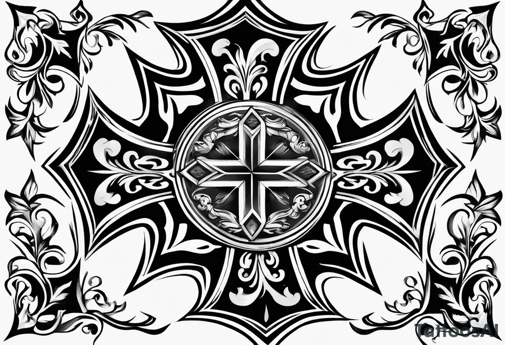 Maltese cross tattoo idea