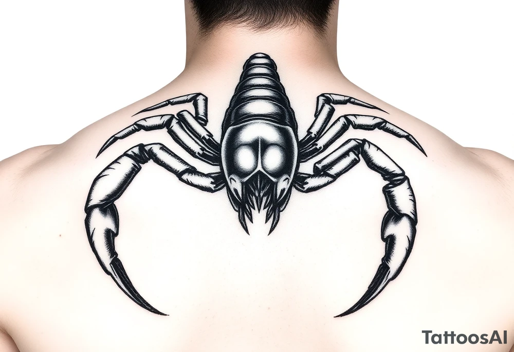 Large black scorpion tattoo idea