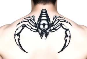 Large black scorpion tattoo idea