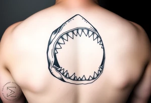 shark jaw tattoo idea