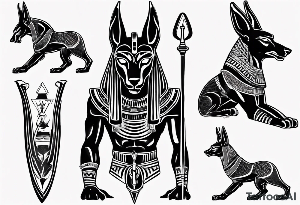 Egyptian god Anubis tattoo idea