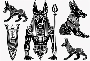 Egyptian god Anubis tattoo idea