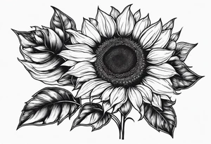 Sunflower corner tattoo idea