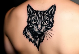 black cat tattoo idea