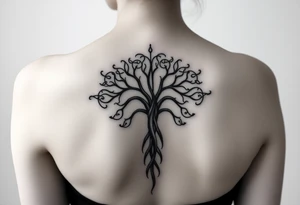 Classic scheme of Sephiroth tree of life tattoo idea