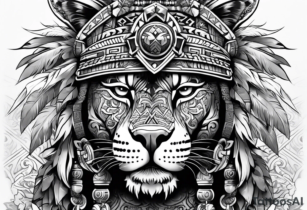 aztec jaguar warrior tattoo idea