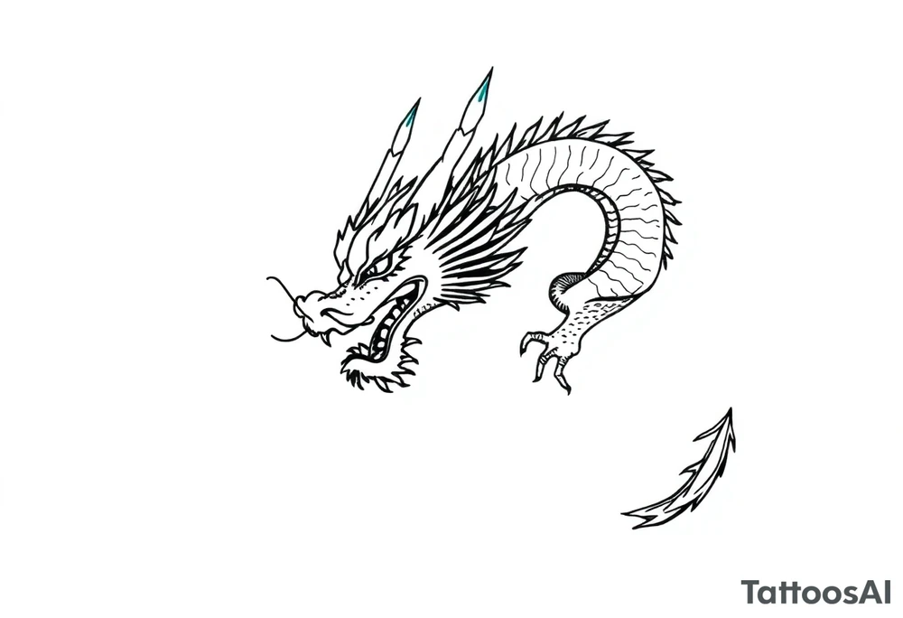Beautiful asian dragon tattoo idea