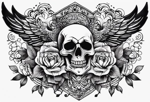 Flash sheet traditional tattoo idea