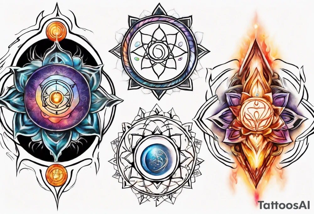 Energy chakra in alignment with self tattoo idea
