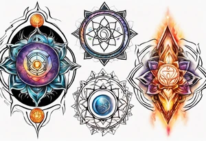 Energy chakra in alignment with self tattoo idea
