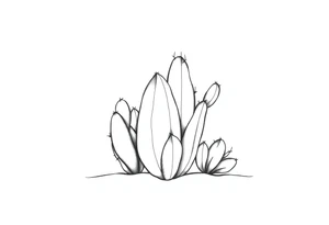 Cute cacti tattoo idea