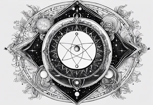 Astrology, Natal Chart, Cancer sign, vision, the moon, the sun, Uranus, Pluto, spiritual, third eye, mystical, armband tattoo idea