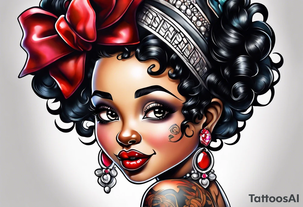 African american betty boop tattoo idea