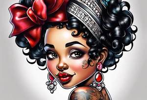 African american betty boop tattoo idea