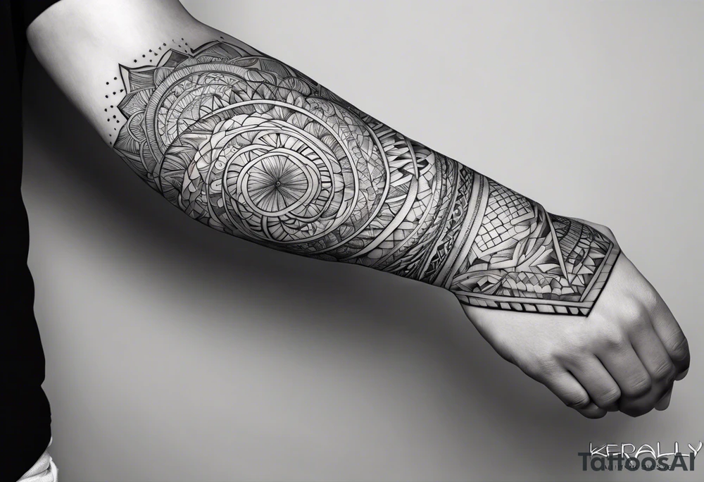 Keraly arm sleeve tattoo idea