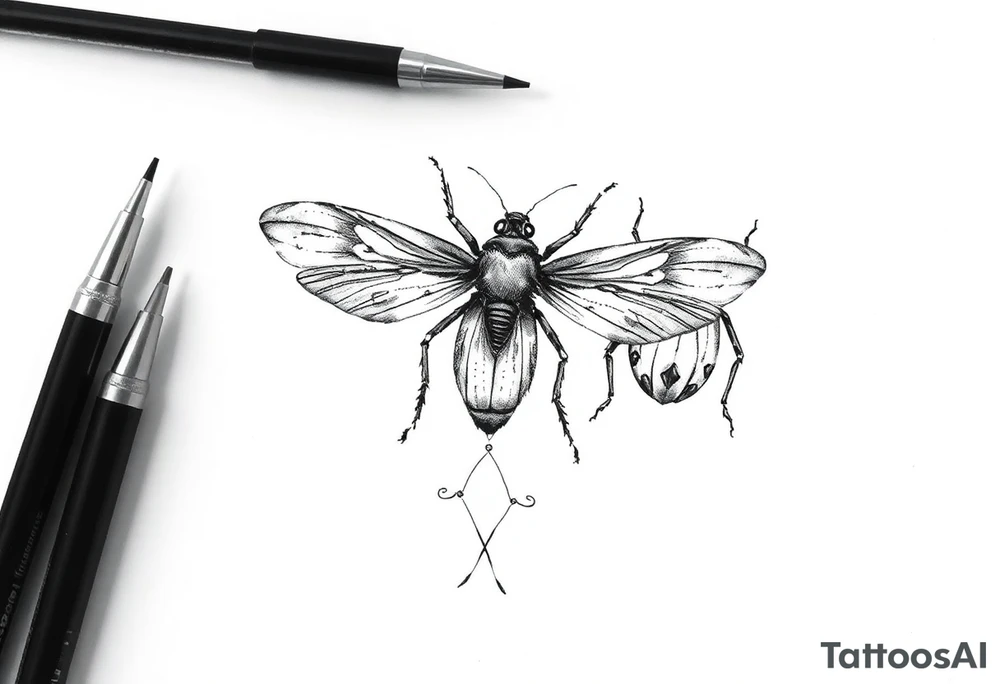 Cute bugs tattoo idea