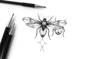 Cute bugs tattoo idea