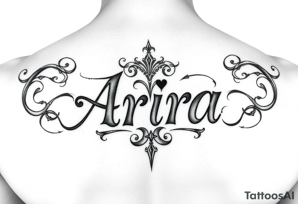 Name Aria tattoo idea