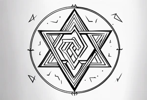 Ancient tetragrammaton to represent God's chosen one with a secret message written in Hebrew from God tattoo idea