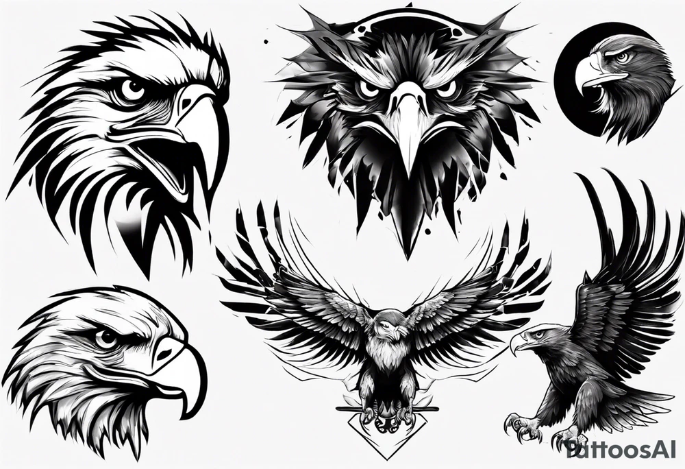 killer eagle tattoo idea