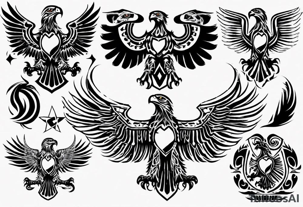 russian eagle tattoo idea