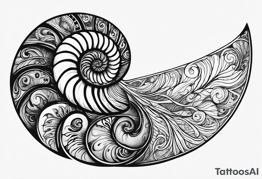 Nautilus shell tattoo idea