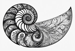 Nautilus shell tattoo idea