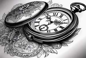 Pocket watch at 9:45 tattoo idea