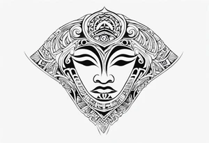 maori neck to chin tattoo tattoo idea
