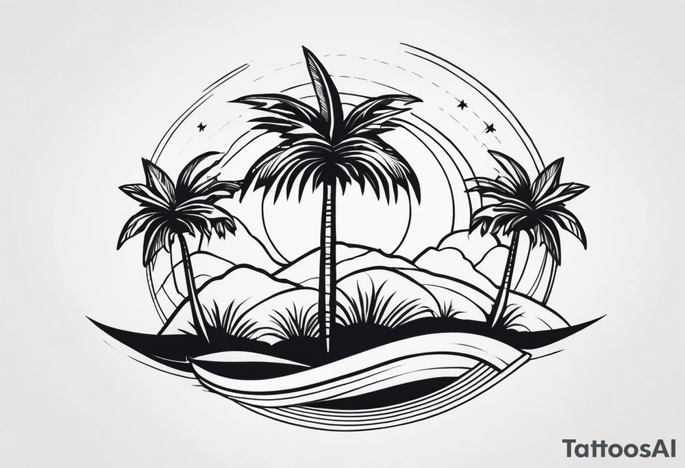 palm trees tattoo idea
