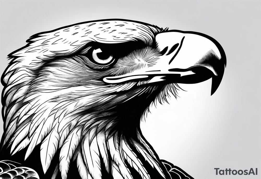Eagle fly tattoo idea
