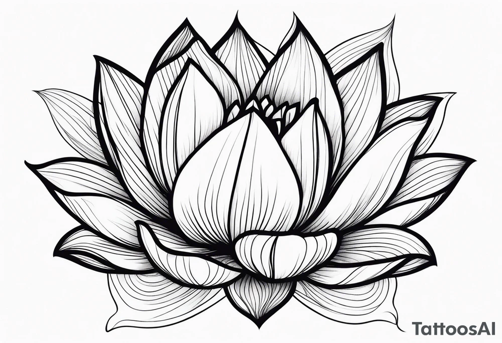 lotus and tulip combined tattoo idea