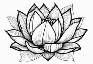 lotus and tulip combined tattoo idea