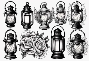 Old school lantern tattoo idea