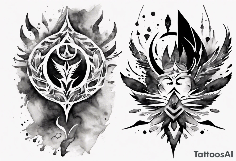 Abstract inner peace for men tattoo idea