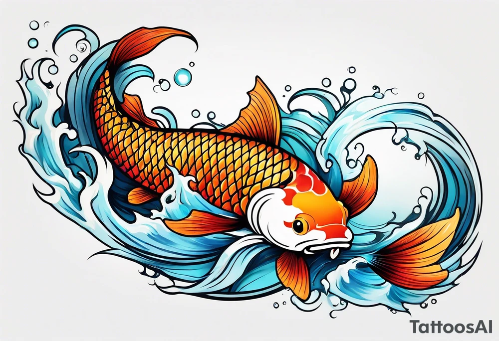Koi fish tattoo idea
