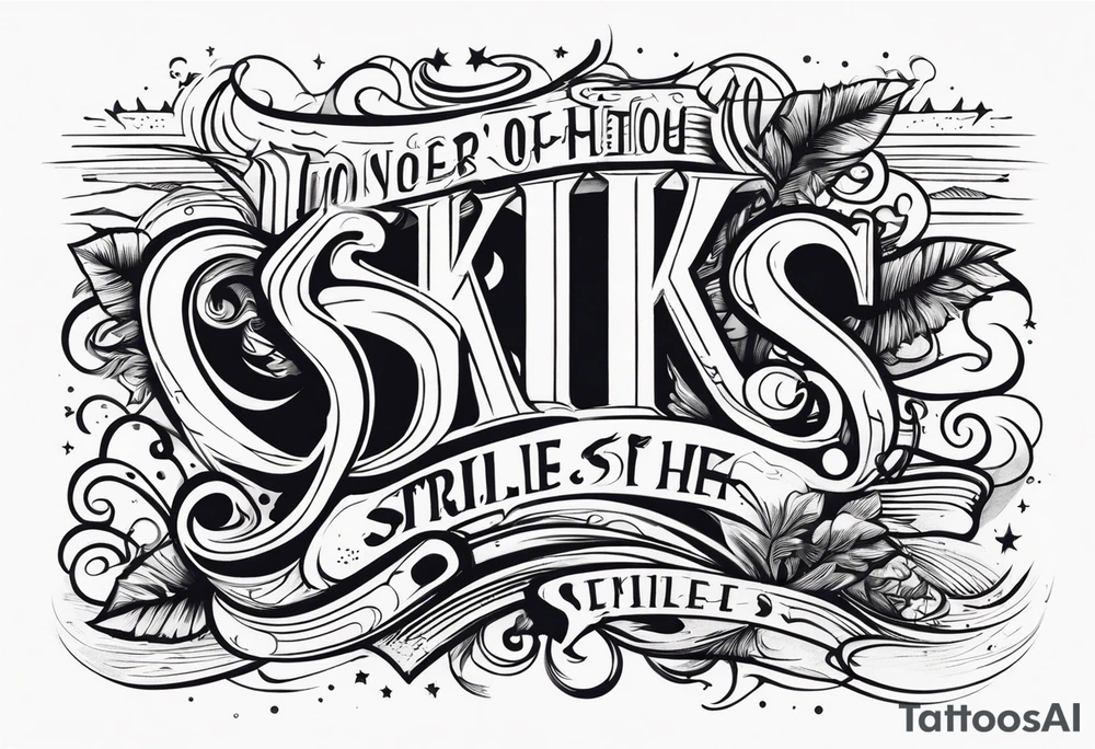 Skier tattoo idea
