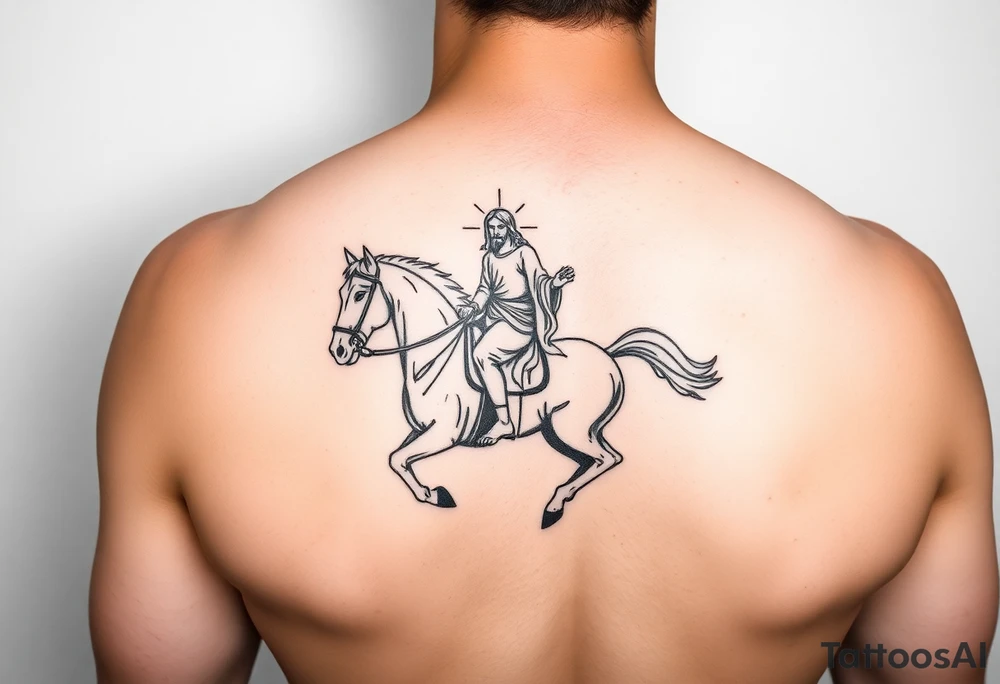 jesus rider on the white horse tattoo idea