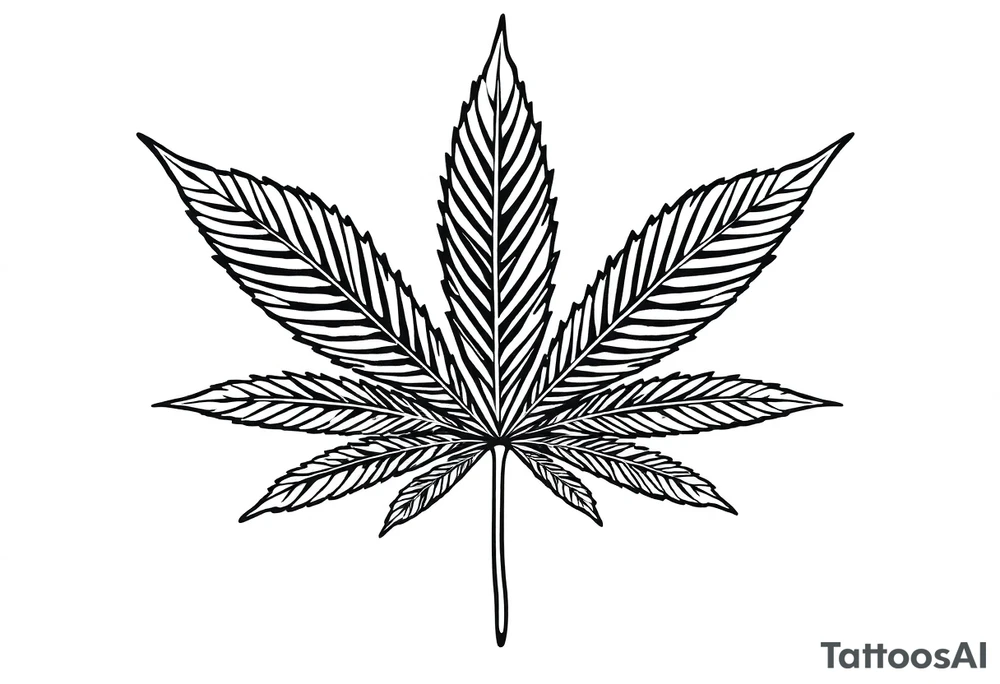 Marijuana leaf tattoo idea