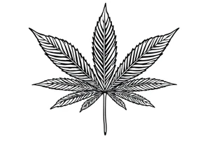 Marijuana leaf tattoo idea